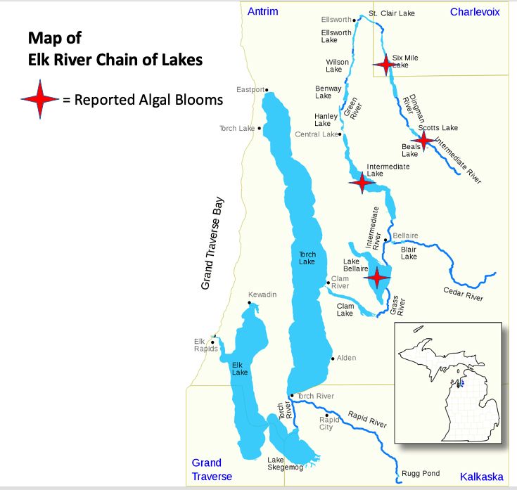 Map of Elk River Chain of Lakes