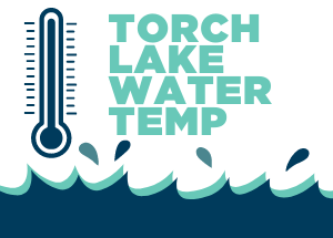 Torch Lake water temperature thermometer icon