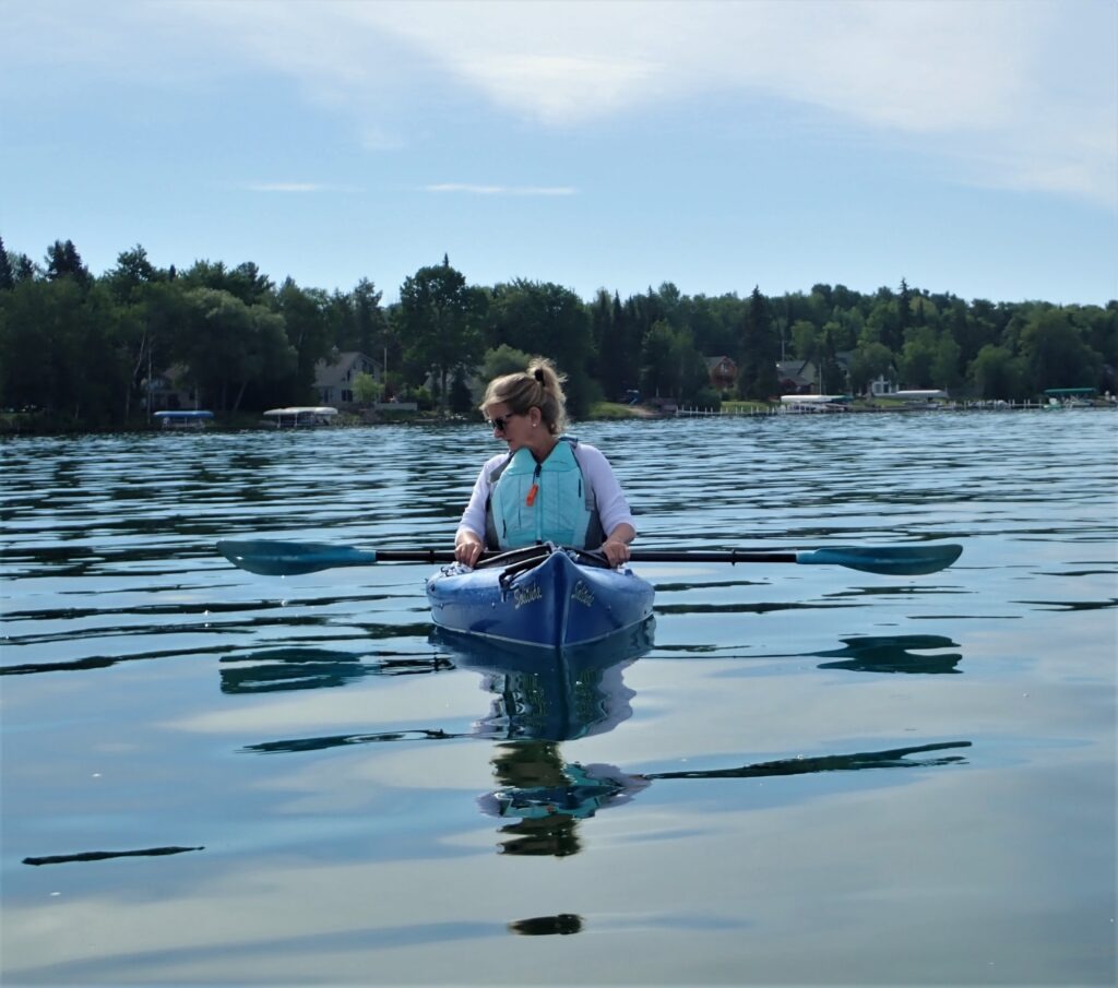 paddling on Torch Lake