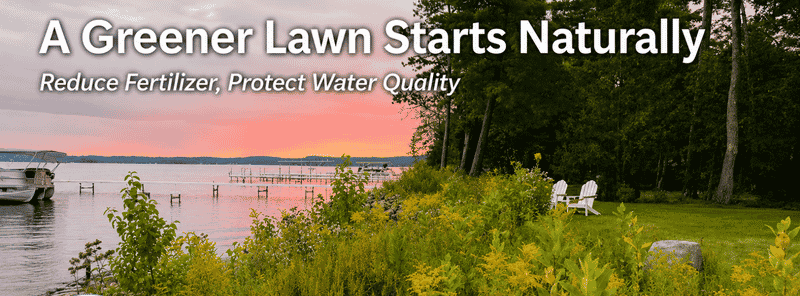 lawn at lake side